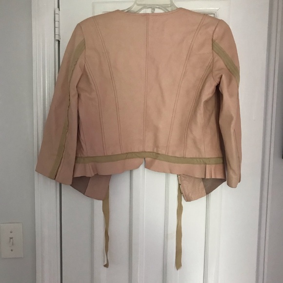 Tracy Reese Light Pink 100% Leather Jacket - Picture 5 of 5
